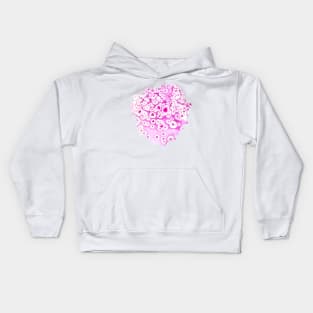 Pink Cells Acrylic Pour Painting Kids Hoodie